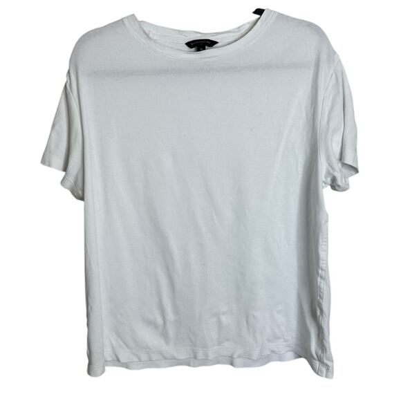 Banana Republic 100% Cotton White Crew Neck Short Sleeve Tee Casual Breathable M - Picture 1 of 8